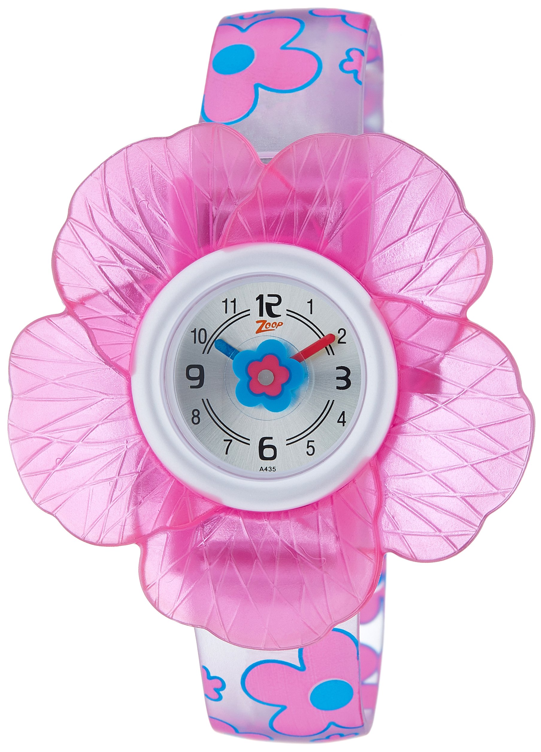 Zoop Quartz Analog Silver Dial Transparent Polyurethane Strap